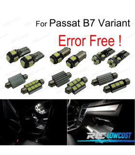 KIT 18 AMPOULES LED INTÉRIEUR POUR VOLKSWAGEN VW PASSAT B7 365 11-14