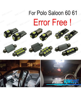 KIT 14 AMPOULES LED INTÉRIEUR POUR VOLKSWAGEN VW POLO Mk5 BERLINE 60 61 11-17