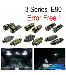 KIT 15 AMPOULES LED INTÉRIEUR BMW E90 BERLINE 320D 320D XDRIVE 320XD 325D 325I 325XI 05-11