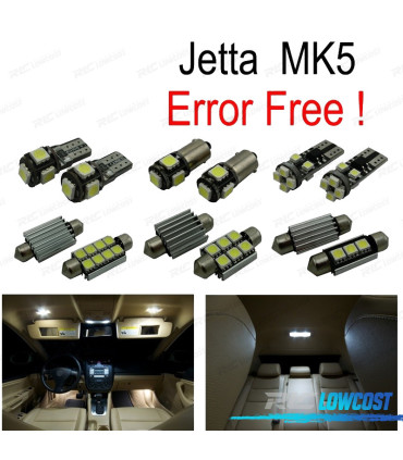 KIT 17 AMPOULES LED INTÉRIEUR POUR VOLKSWAGEN VW JETTA 5 MK5 MKV 05-10