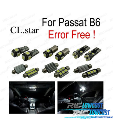 KIT 14 AMPOULES LED INTÉRIEUR POUR VOLKSWAGEN VW PASSAT B6 06-11