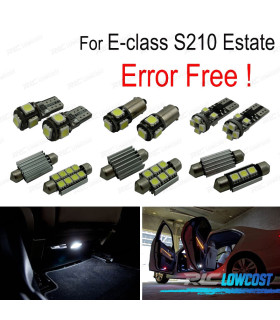 KIT 17 AMPOULES LED INTÉRIEUR POUR MERCEDES CLASSE E S210 BREAK WAGON e420 E320 95-01
