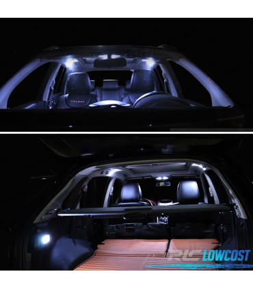 KIT 12 AMPOULES LED INTÉRIEUR POUR RENAULT KOLEOS 09-16