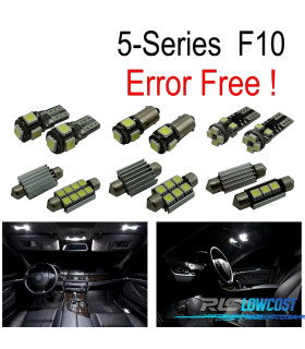 KIT 20 AMPOULES LED INTÉRIEUR POUR BMW SÉRIE 5 F10 520I 528I 530I 535I 550I M5 11-16