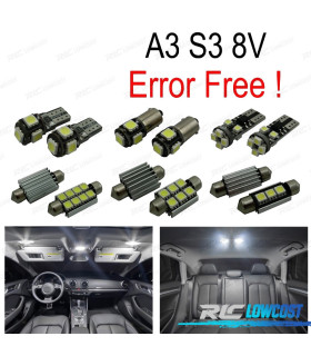 KIT 15 AMPOULES LED INTÉRIEUR POUR AUDI A3 S3 8 V BERLINE QUATTRO SPORTBACK LIMOUSINE 14-