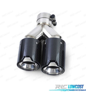 EMBOUT D'ÉCHAPPEMENT GAUCHE LOOK M PERFORMANCE CHROMÉ CARBONE