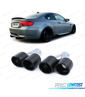 EMBOUT D´ÉCHAPPEMENT DOUBLE SORTIE 2x 89MM ACIER INOXYDABLE NOIR MAT