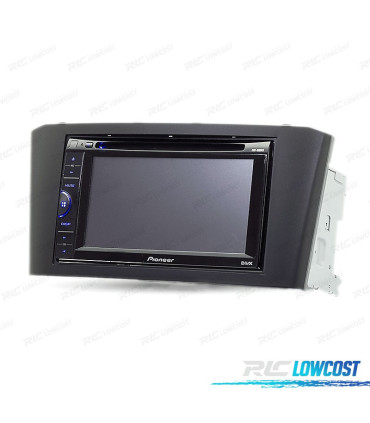 FACADE AUTORADIO 2-DIN NOIR POUR TOYOTA AVENSIS 02-08
