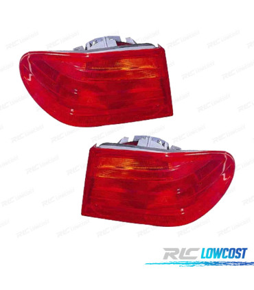 FEUX ARRIÈRE POUR MERCEDES W210 CLASSE E 95-99 BERLINE ROUGE