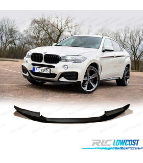 SPOILER LAME FRONTAL POUR BMW X6 F16 M 15- LOOK M NOIR BRILLANT