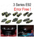 KIT 19 AMPOULES LED INTÉRIEUR POUR BMW SÉRIE 3 E92 COUPÉ 325XI 335XI M GTS 330I XDRIVE 330D 06-13
