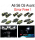 KIT 18 AMPOULES LED INTÉRIEUR POUR AUDI A6 S6 RS6 C6 AVANT 2005-2011