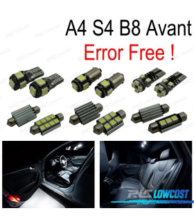KIT 18 AMPOULES LED INTÉRIEUR POUR AUDI A4 S4 B8 AVANT 09-15