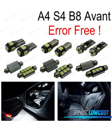 KIT 18 AMPOULES LED INTÉRIEUR AUDI A4 S4 B8 AVANT 09-15