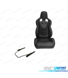 KIT SIÈGE BAQUET SPORT UNIVERSEL CUIR NOIR STYLE SPORTSTER CUIR