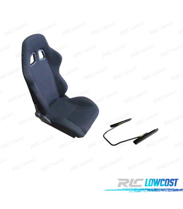 KIT SIÈGE MONTECARLO TISSU NOIR