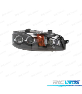 PHARE DROIT POUR FIAT PUNTO 99-03 FOND NOIR AVEC ANTIBROUILLARD