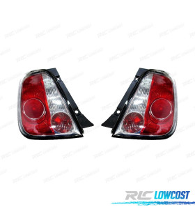 FEUX ARRIÈRE POUR FIAT 500 07-14 CONTOUR NOIR