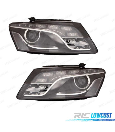 PHARES XÉNON POUR AUDI Q5 08-12 LED FOND NOIR