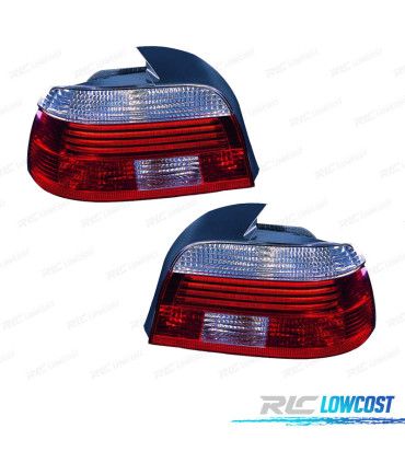FEUX ARRIÈRE POUR BMW E39 BERLINE 00-03 LED BLANC ROUGE