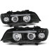 PHARES POUR BMW X5 E53 99-03 FOND NOIR ANGEL EYES