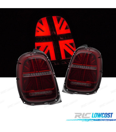 FEUX ARRIÈRE LED MINI COOPER F55 F56 F57 14-17 ROUGE FUMÉ