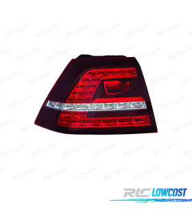 FEUX ARRIÈRE GAUCHE POUR VOLKSWAGEN VW GOLF VII GTI GTD 12-17 LED BLANC ROUGE