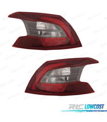 FEUX ARRIÈRE PEUGEOT 308 II RESTYLING 17-21 LED ROUGE FUMÉ