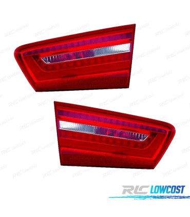 FEUX ARRIÈRE POUR AUDI A6 4P 11-13 LED BLANC ROUGE