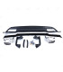 DIFFUSEUR MERCEDES CLASSE A W176 12-18 LOOK AMG A45 NOIR BRILLANT + EMBOUTS D'ÉCHAPPEMENT CHROMÉS