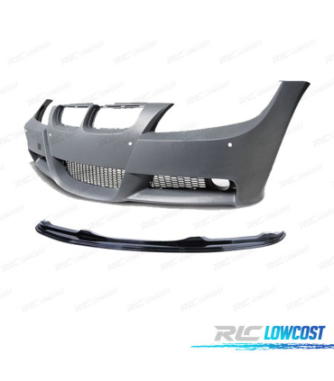 PARE CHOCS BMW E90 E91 05-08 PDC + SPOILER FRONTAL LOOK M PERFORMANCE