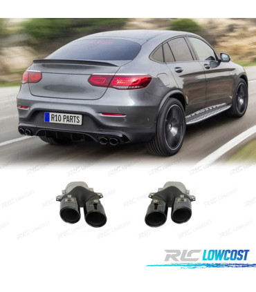 EMBOUTS D´ÉCHAPPEMENT MERCEDES GLC C253 X253 15-18 LOOK AMG GLC43 NOIR