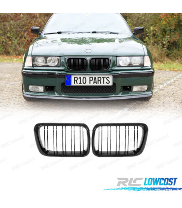 DOUBLE CALANDRE BMW E36 96-99 NOIR BRILLANT