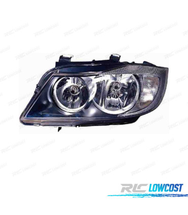 PHARE GAUCHE BMW SÉRIE 3 E90 4P E91 TOURING 05-08 FOND NOIR CHROMÉ