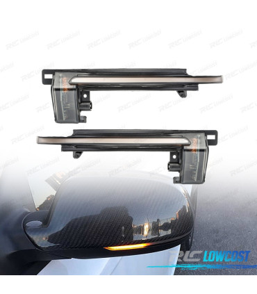 CLIGNOTANTS LED DYNAMIQUES RÉTROVISEURS POUR AUDI A4 NOIR FUMÉ