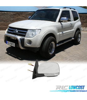 RÉTROVISEUR GAUCHE ÉLECTRIQUE POUR MITSUBISHI PAJERO IV 07-12 10 PINS CHROMÉ