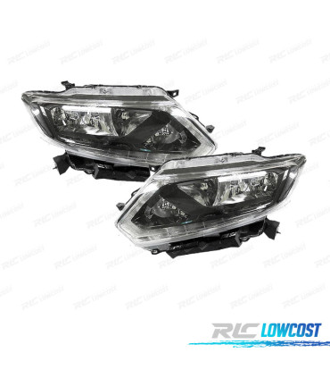 PHARES POUR NISSAN XTRAIL 14-18 LED FOND NOIR