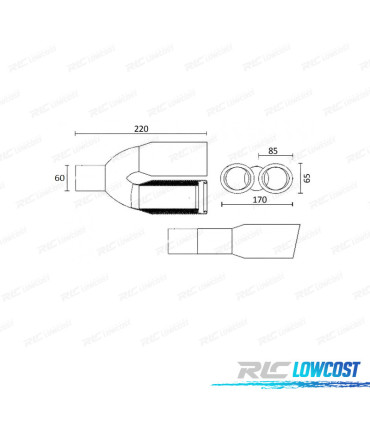 EMBOUT D'ÉCHAPPEMENT INOX UNIVERSEL