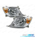 PHARES TOYOTA HILUX VIGO PICK-UP 05-11 FOND CHROMÉ