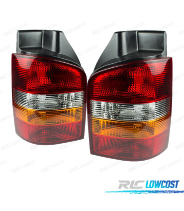 FEUX ARRIÈRE POUR VOLKSWAGEN VW TRANSPORTER T5 MULTIVAN CARAVELLE 1P 03-09 FUMÉ