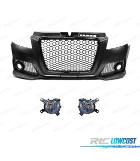 PARE CHOCS FRONTAL AUDI A3 8P 08-12 LOOK RS3 SANS PDC ANTIBROUILLARD