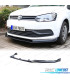 SPOILER LAME AVANT VOLKSWAGEN VW POLO 6C 14-17 NOIR BRILLANT