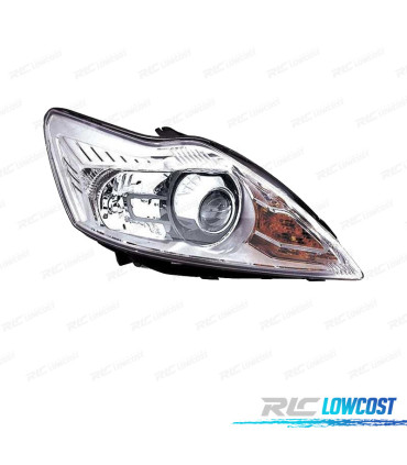 PHARE DROIT FORD FOCUS III 08-10 FOND CHROMÉ