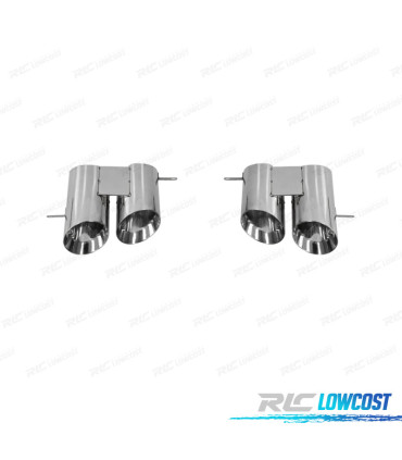 EMBOUTS D´ÉCHAPPEMENT FORD MUSTANG 15-23 LOOK GT500 SILVER
