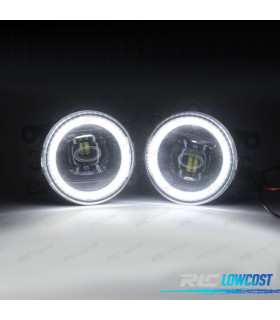 PHARES ANTIBROUILLARD ANGEL EYES CCFL SUZUKI RENAULT OPEL PEUGEOT FORD CITROEN 97-13TRANSPARENT CLAIR