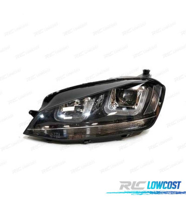 PHARE GAUCHE XENON VOLKSWAGEN VW GOLF MK7 12-17 DRL NOIR