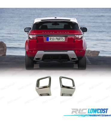 EMBOUTS D'ÉCHAPPEMENT RANGE ROVER EVOQUE 10-18 LOOK DYNAMIC CHROMÉ