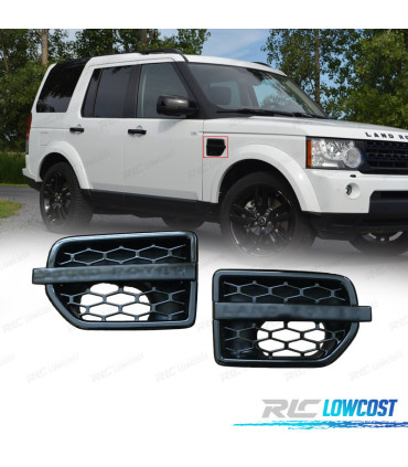 ENTRÉES D'AIR LATÉRALES LAND ROVER DISCOVERY IV 09-16 NOIR BRILLANT