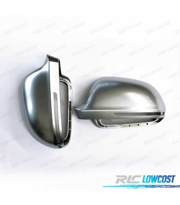 COQUES RÉTROVISEURS POUR AUDI A4 B8 08-09 ALUMINIO CROMO