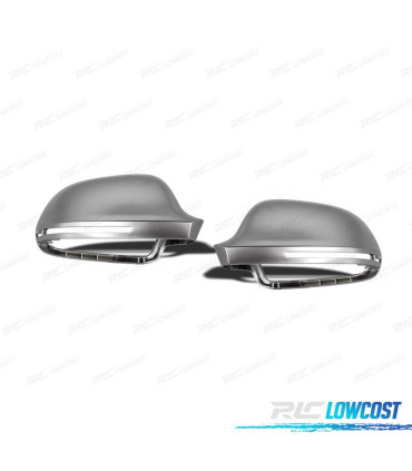 COQUES RÉTROVISEURS POUR AUDI A4 B8 08-09 ALUMINIO CROMO